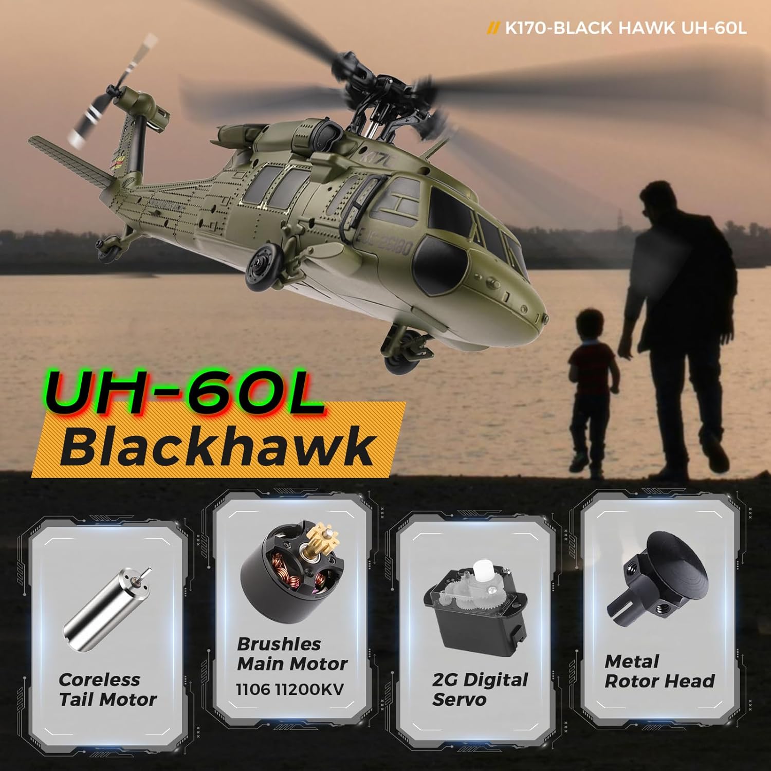 WLtoys K170 Brushless 4-CH RC  - Rc Helicopter Large recension och pris