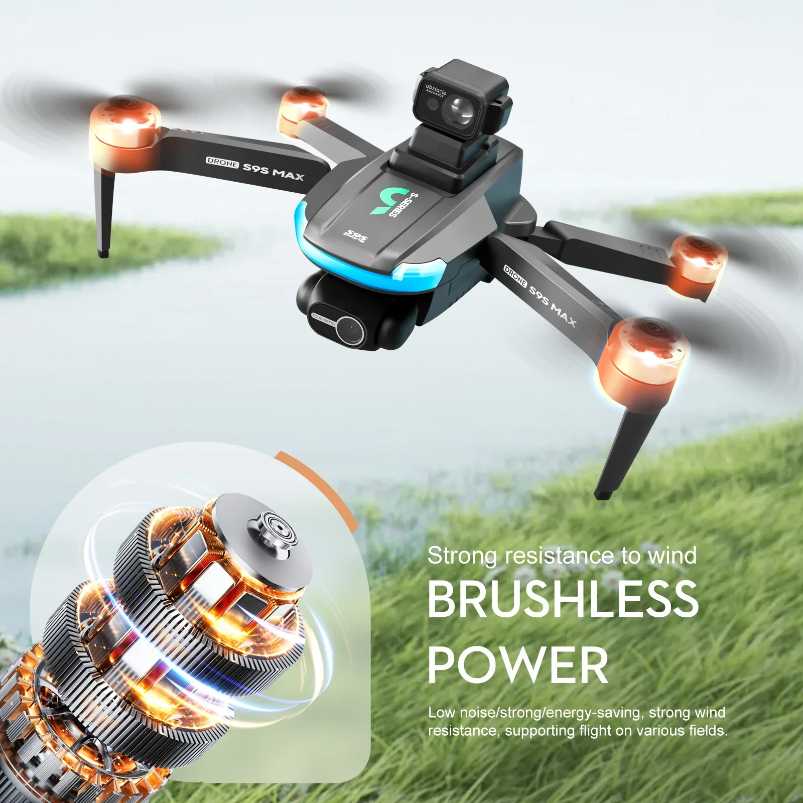 NEW S9S MAX MINI Drone 4K 2-Ax - Rc Helicopter Case recension och pris