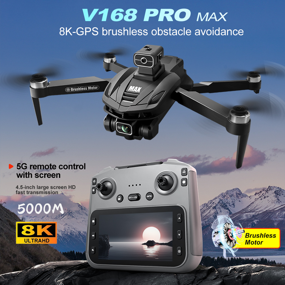 V168 PRO Max GPS Drone 8K Prof - Rc Helicopter Electric recension och pris