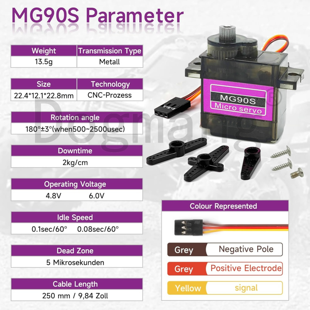 MG90S Servo 1/2/4/10/20/50 Pcs - Rc Helicopter Servo recension och pris