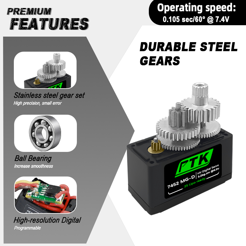PTK 7452 MG-D 9g Digital Servo - Rc Helicopter Servo recension och pris